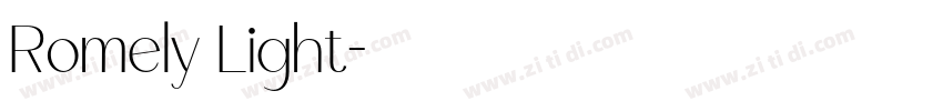 Romely Light字体转换